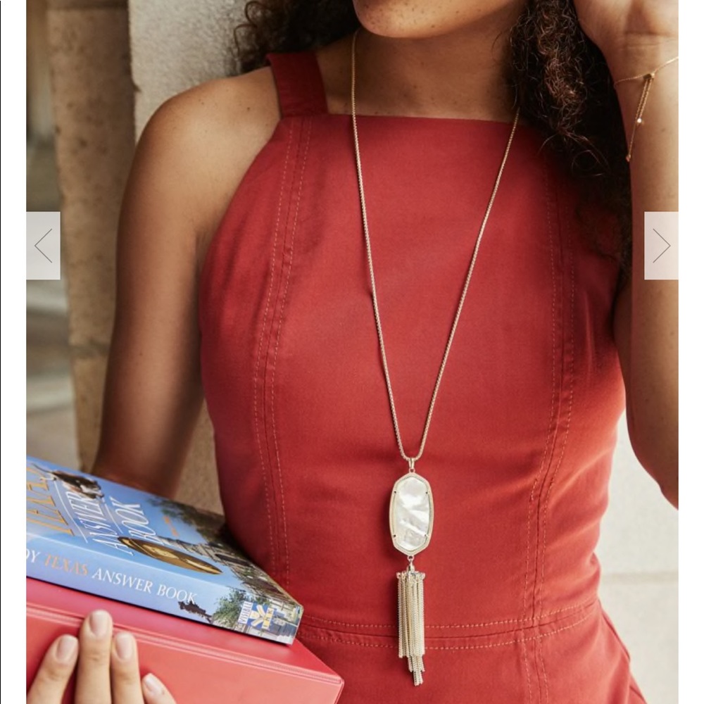 KS Rayne white and gold necklace